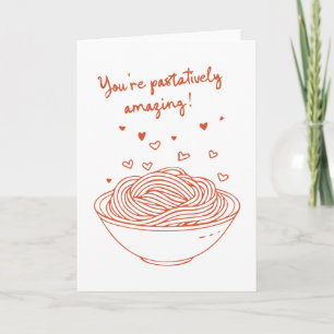 Funny Pasta Älskare Valentine-jubileumsofferten Rö Kort