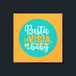 Funny Pasta La Vista Retro Kitchen Typography Art Canvastryck<br><div class="desc">Färgfull typografisk konst med retro och vibrerande färg. Lustigt citat om mat,  matlagning,  bakning och matlagning. dekoration för perfekt till ditt kök,  middag,  kafé,  bageriaffär eller restaurang. Bakgrunden färg (cirkeln och fyrkanten) är anpassade via Design Verktyg.</div>