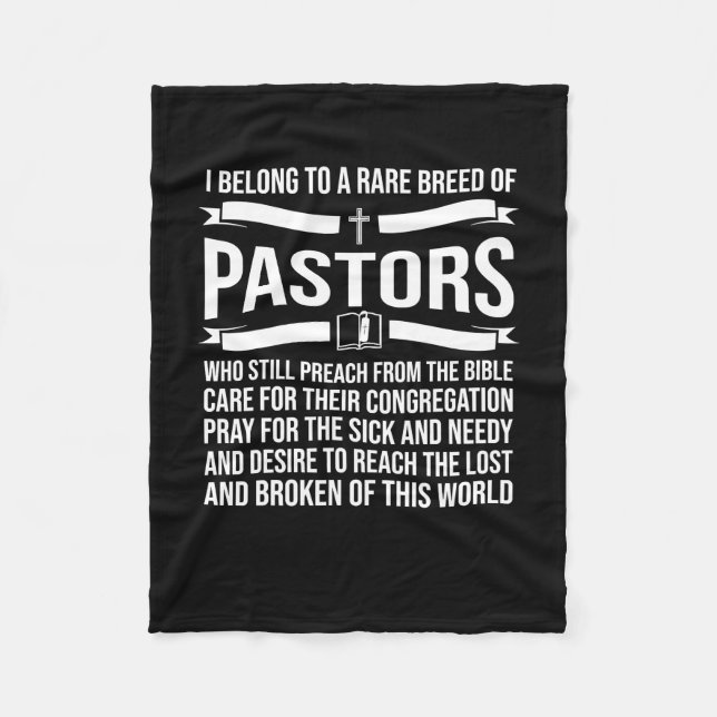 Funny Pastor Appreciation Gift Christian Preacher Fleecefilt (Framsidan)