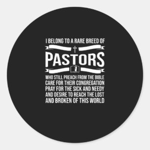 Funny Pastor Appreciation Gift Christian Preacher Runt Klistermärke