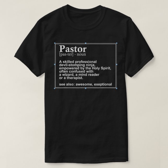 Funny Pastor Definition Gift Christian Preacher M T Shirt (Design framsida)