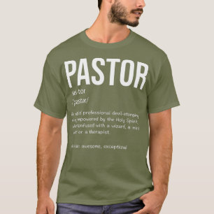 Funny Pastor Definition Gift Christian Preacher T Shirt