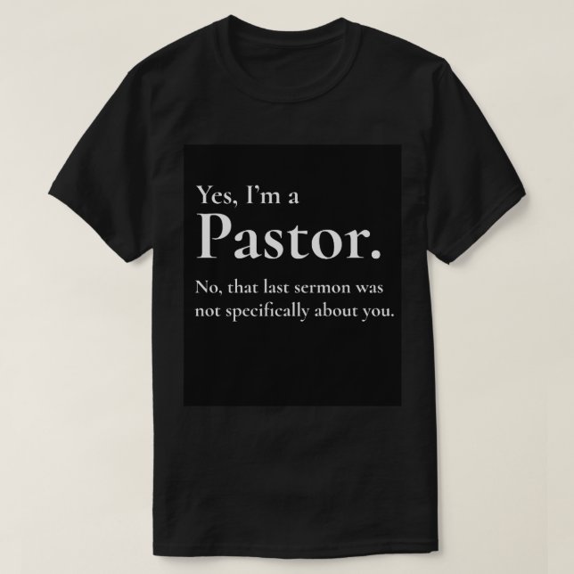 Funny Pastor Gift T Shirt (Design framsida)