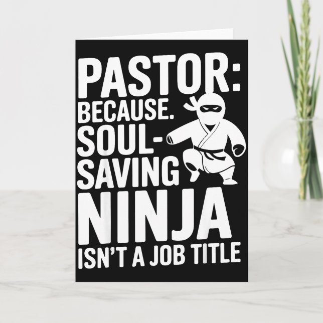 Funny Pastor Humor Christian Faith Leadership Joke Kort (Framsida)
