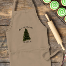 Funny Pastry Pun jul Pas-Träd Chef Apron