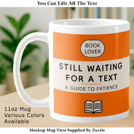 Funny Patience Title Retro Paperback Cover Orange Kaffemugg