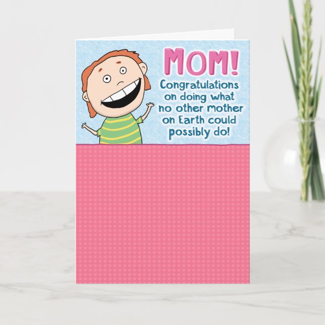 Funny Patient Mamma Mors dag Card Kort (Framsida)