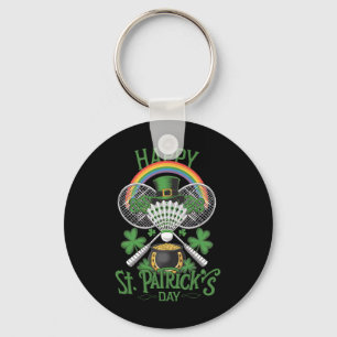 Funny Patrick's Day Dminton Costume Four-löv Clov Nyckelring