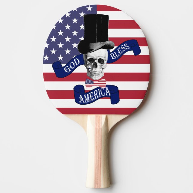 Funny Patriotic American Pingisracket (Framsidan)