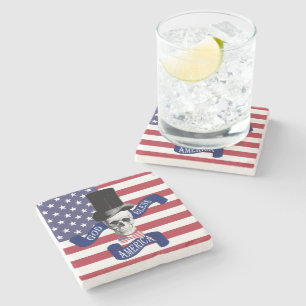 Funny patriotisk amerikan stenunderlägg