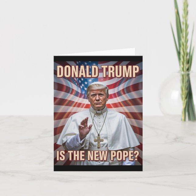 Funny påve och president Donald Trump Kort (Framsida)