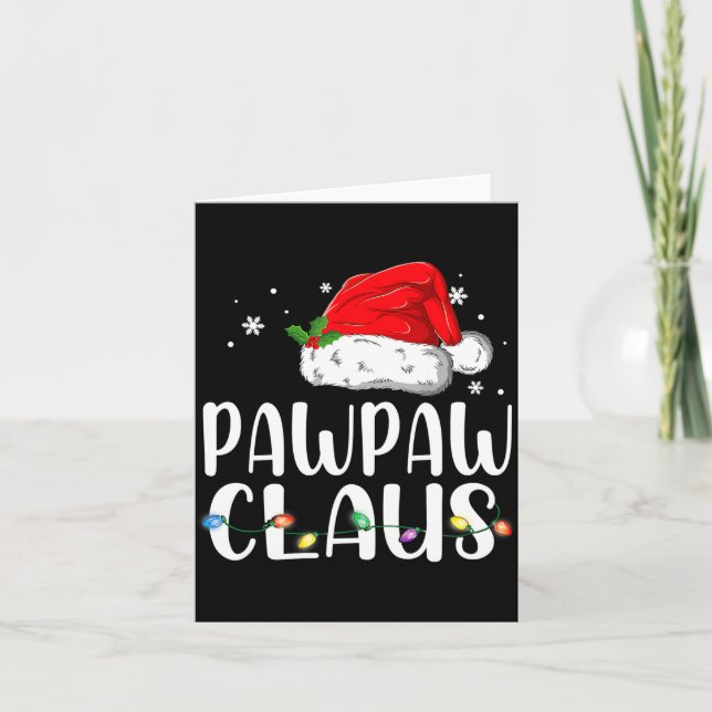 Funny Pawpaw Claus Christmas Pajamas Santa  Kort (Framsida)