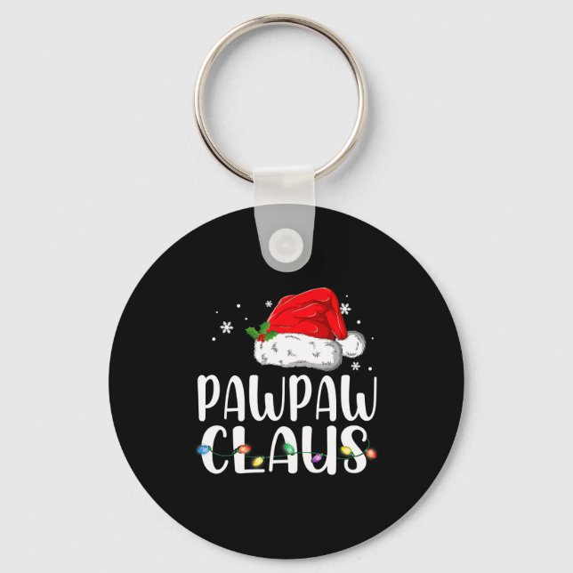 Funny Pawpaw Claus Christmas Pajamas Santa  Nyckelring (Framsida)