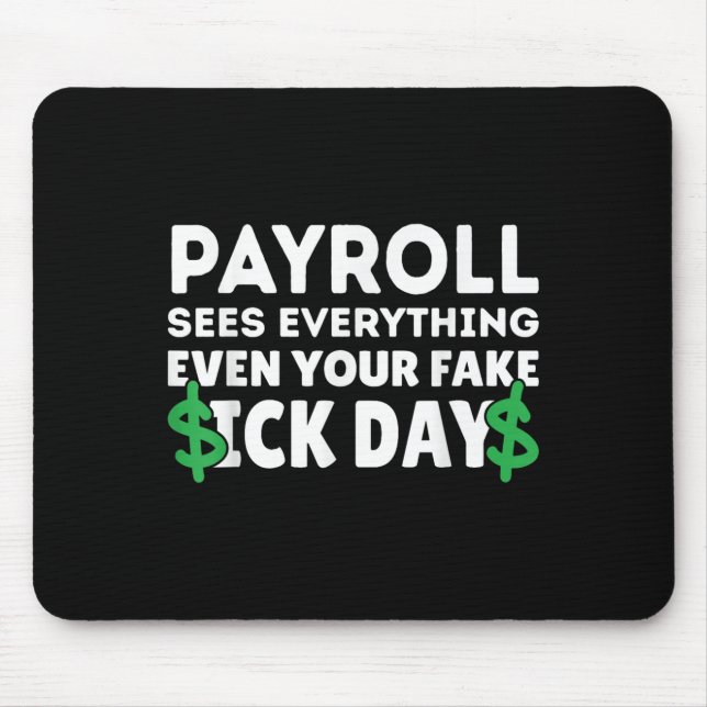 Funny Payroll ser allt lönetecknare M Musmatta (Framsidan)