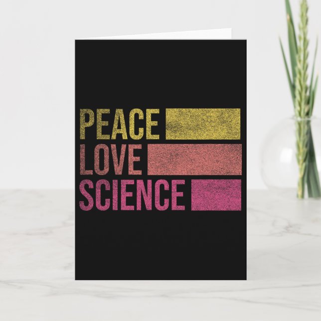Funny Peace Love Science Lovers Math Chemistry Tea Kort (Framsida)