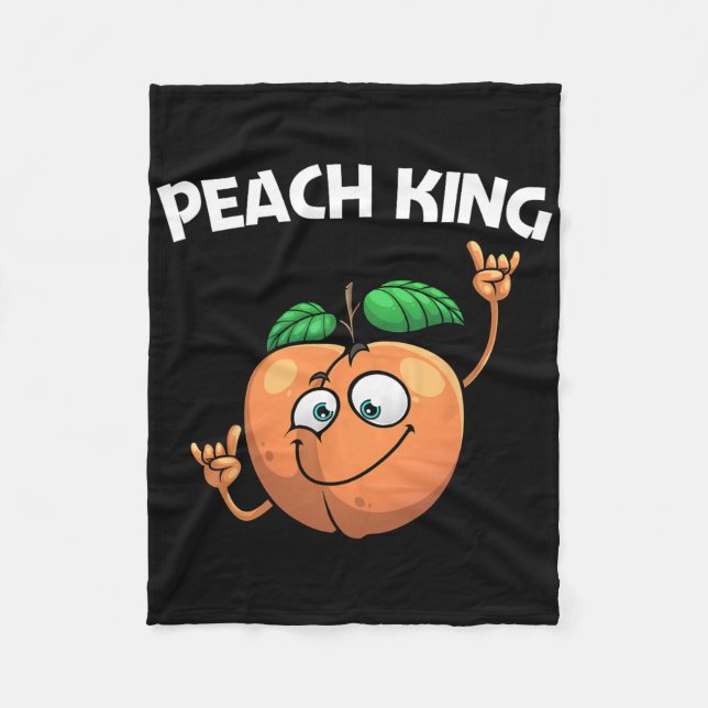 Funny Peach För manar Pappa Dancing Peach Fruit Äl Fleecefilt (Framsidan)