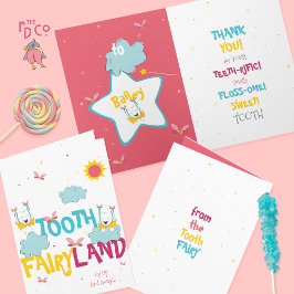Funny Peach Gnistra Magic Tooth Fairy Tack Kort