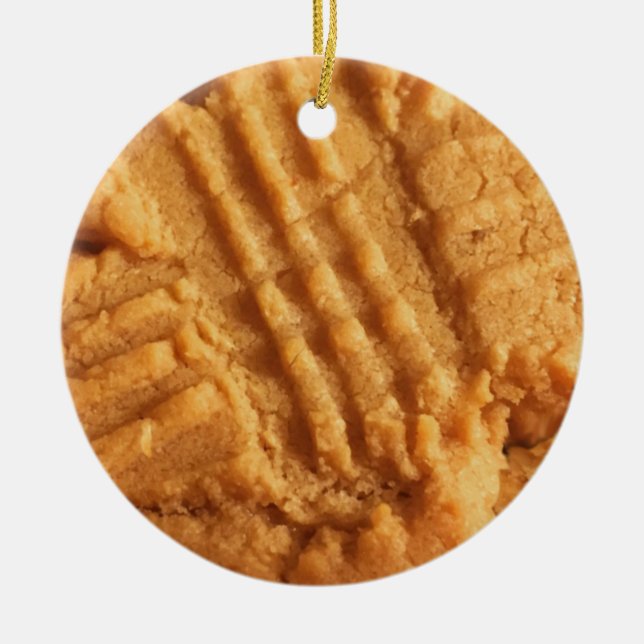 Funny Peanut Butter Cookie Pun jul Julgransprydnad Keramik (Framsidan)