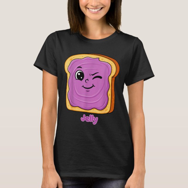 Funny Peanut Butter-jelly Friends Cute Food Matchi T Shirt (Framsida)