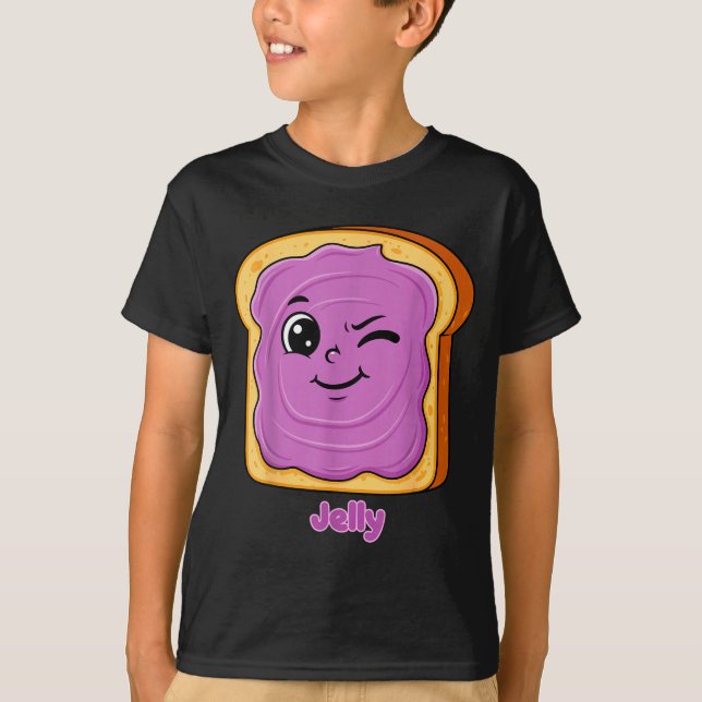 Funny Peanut Butter-jelly Friends Cute Food Matchi T Shirt (Framsida)