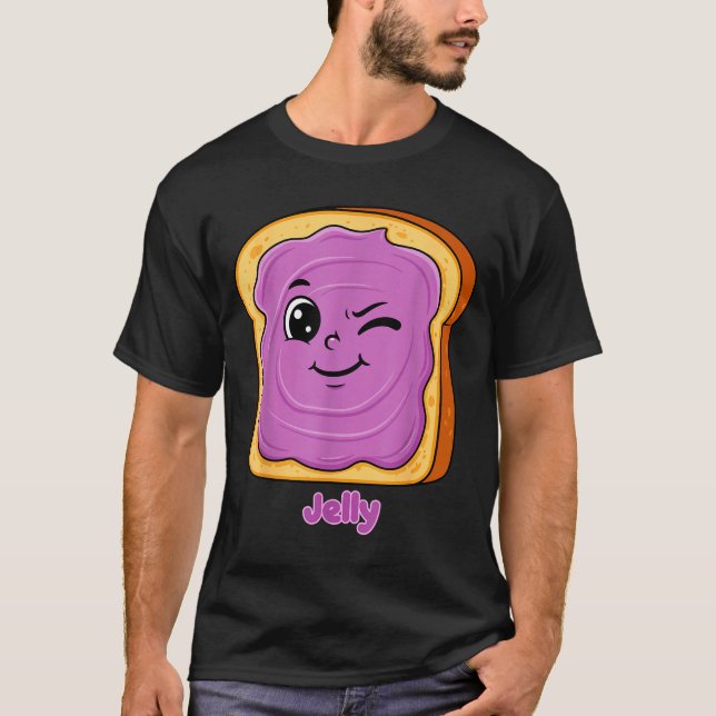 Funny Peanut Butter-jelly Friends Cute Food Matchi T Shirt (Framsida)