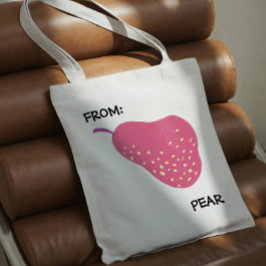Funny Pear Pun – “From: Pear” Pop Art Fruit Canva Tygkasse