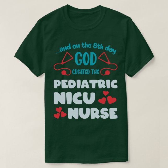 Funny Pediatrisk NICU Nurse T Shirt (Design framsida)