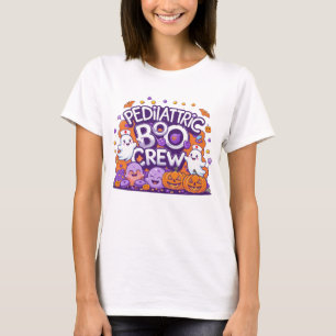Funny Pedionic Boo Crew Tee Spooky Nurse Spöken