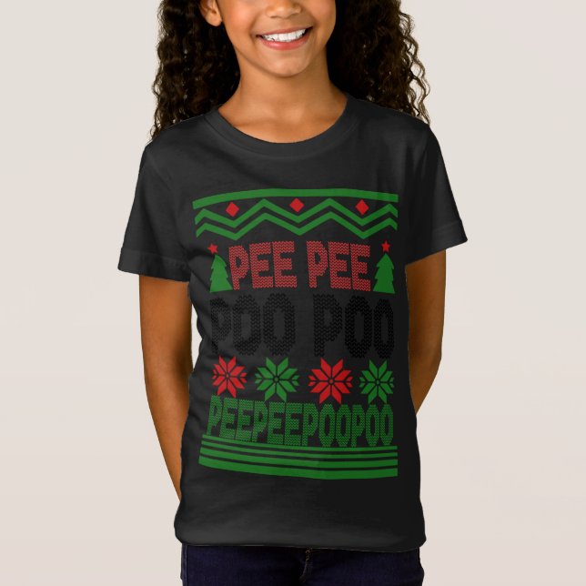 Funny Pee Poo Poo Ugly jul Sweat Sweat T Shirt (Framsida)