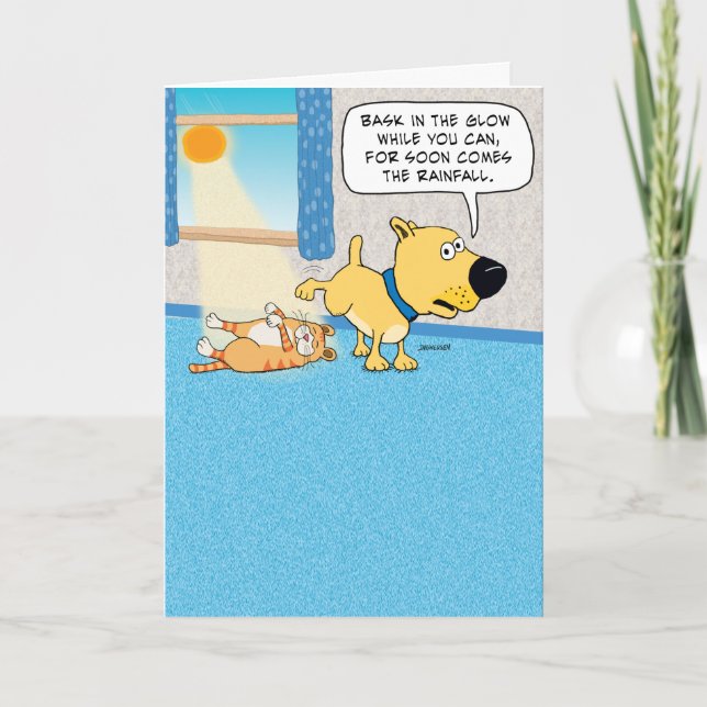 Funny Peeing Hund Birthday Card Kort (Framsida)
