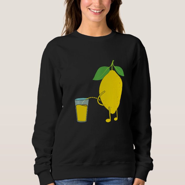 Funny Peeing Lemon Lemon Juice Pee Humor Happ T Shirt (Framsida)