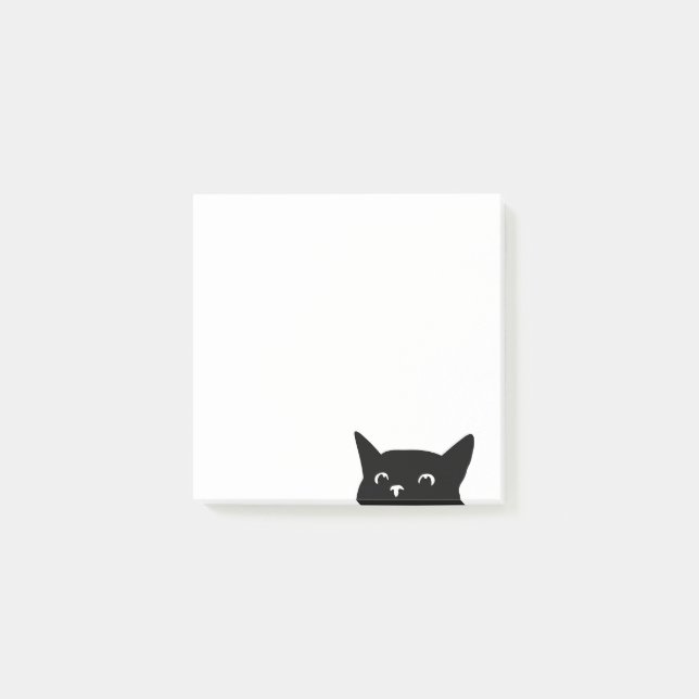 Funny Peeking Cat Post-it Block (Framsida)