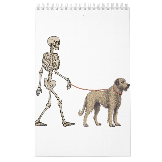 Funny Pekingese Skeleton Hund Walking Halloween Hu Kalender (Omslag)