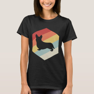 Funny Pembroke Welsh Corgi Hund Art Retro Vintage T Shirt