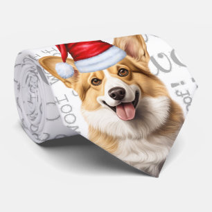 Funny Pembroke Welsh Corgi jul Hund älskare Slips