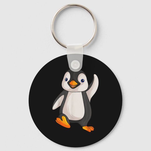Funny Penguin Apparel S Uni-vuxna Kids Children B Nyckelring (Framsida)