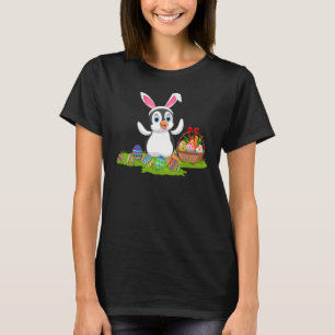 Funny Penguin Bird Påskägg Hunting Bunny Pengui T Shirt