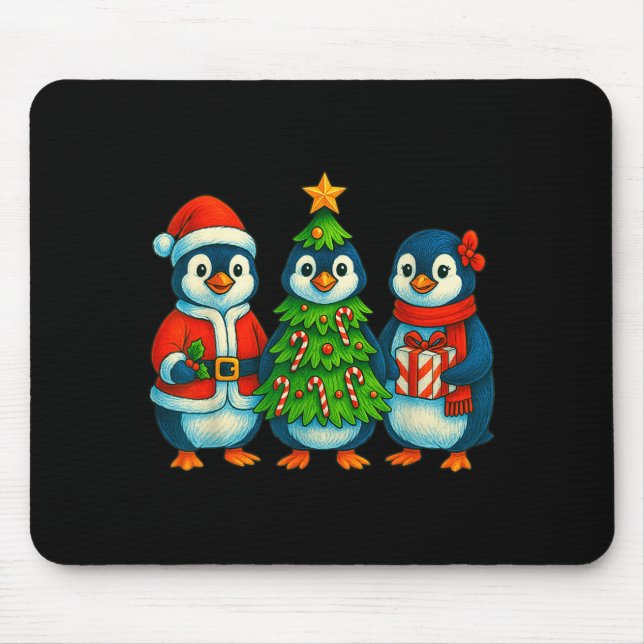 Funny Penguin Christmas Lights Penguin Cute Xmas H Musmatta (Framsidan)