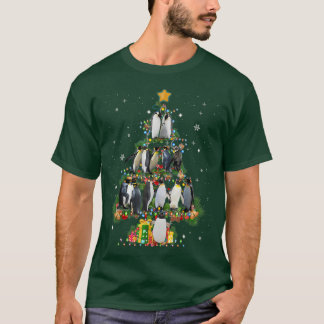 Funny Penguin Christmas Tree Loves Penguin Xmas  T Shirt