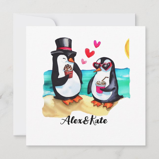 Funny Penguin Couple, Djur i Kärlek (Framsida)
