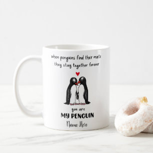Funny Penguin Couple Valentine Day Mugg