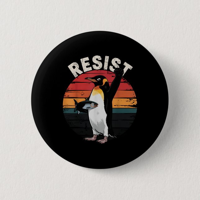 Funny Penguin protesterar mot tarifferna i Humor Knapp (Framsida)