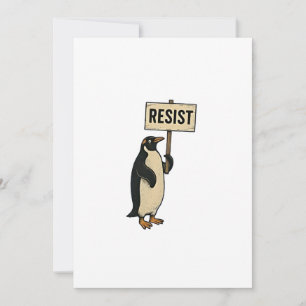 Funny Penguin protesterar mot Tarrifs Julkort