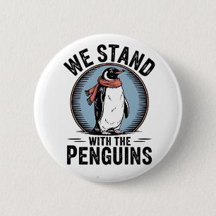 Funny Penguin protesterar mot Tarrifs Knapp