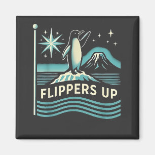 Funny Penguin protesterar mot Tarrifs Magnet