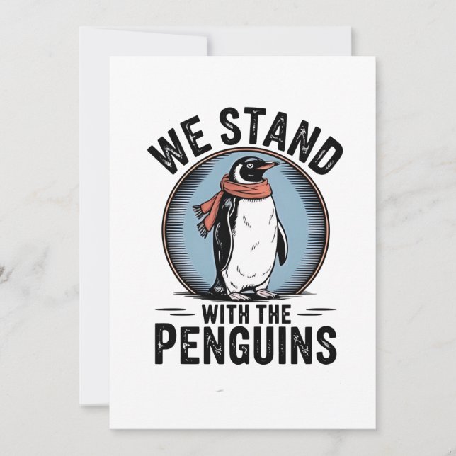Funny Penguin protesterar mot Tarrifs Meddelande (Framsida)
