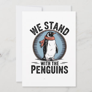 Funny Penguin protesterar mot Tarrifs Meddelande