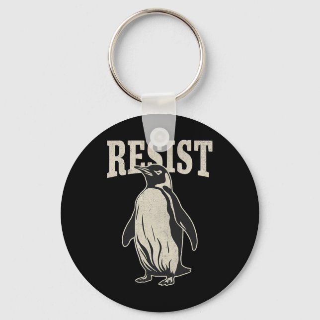 Funny Penguin ResistCoola Penguins Resistens Nyckelring (Framsida)