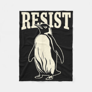 Funny Penguin Resistenguins protest mot Tari Fleecefilt