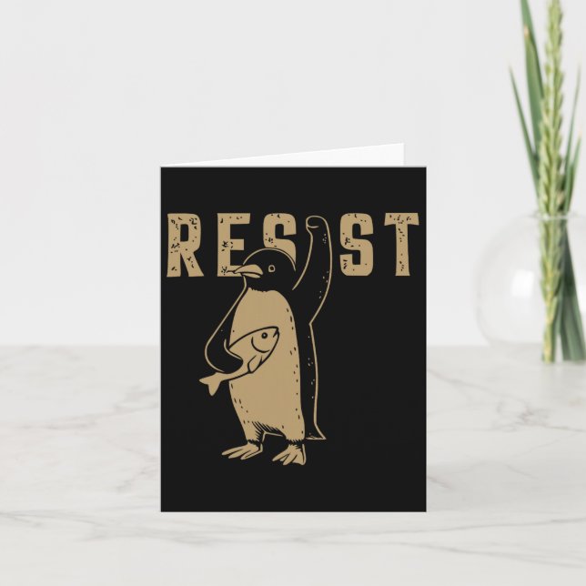 Funny Penguin Resistenguins protest mot Tari Kort (Framsida)